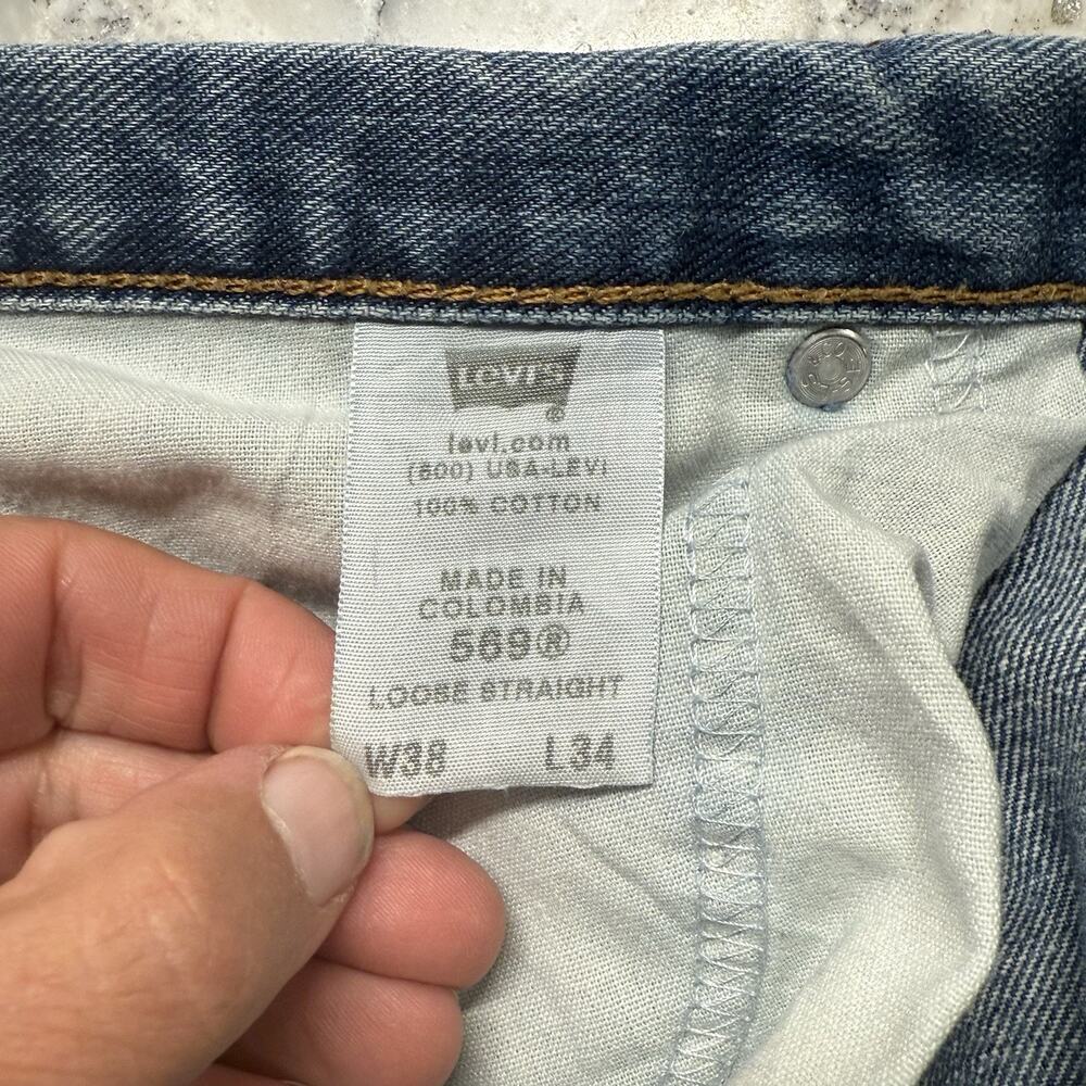 Levi’s 569 Loose Straight Jeans Men’s 38x34 Y2K Vintage Denim - Picture 13 of 13